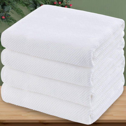 Cotton Bath Towel Set 6 Piece Soft Quick Dry Bathroom Towels Large Gift Set