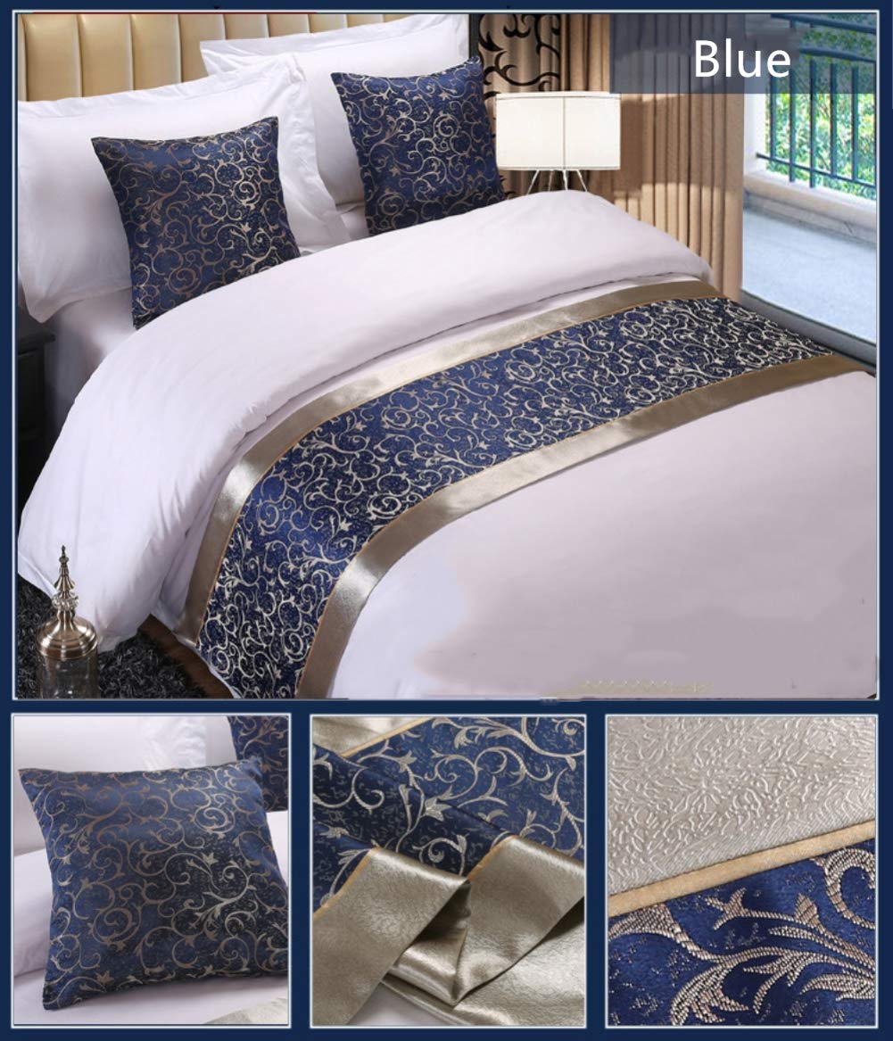 Floral Bed Runner Luxury Bedding Throw Hotel Bed Cover Accent
