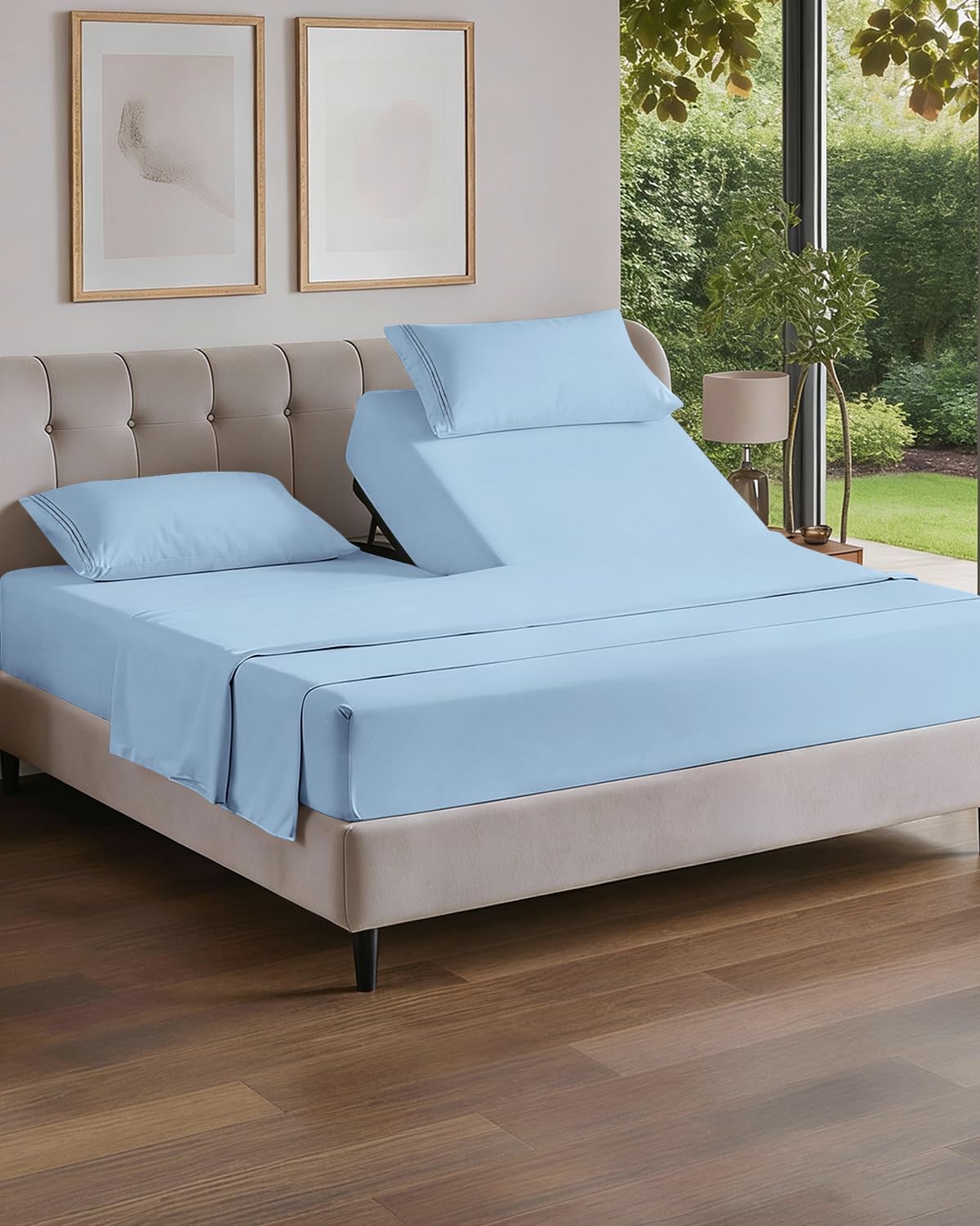 Cooling Sheet Set 4 Piece Ultra Soft Deep Pocket Breathable Bedding