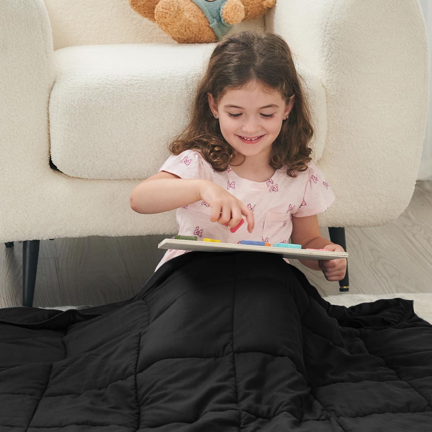 Cooling Weighted Blanket Microfiber Glass Bead Machine Washable Heavy Blanket