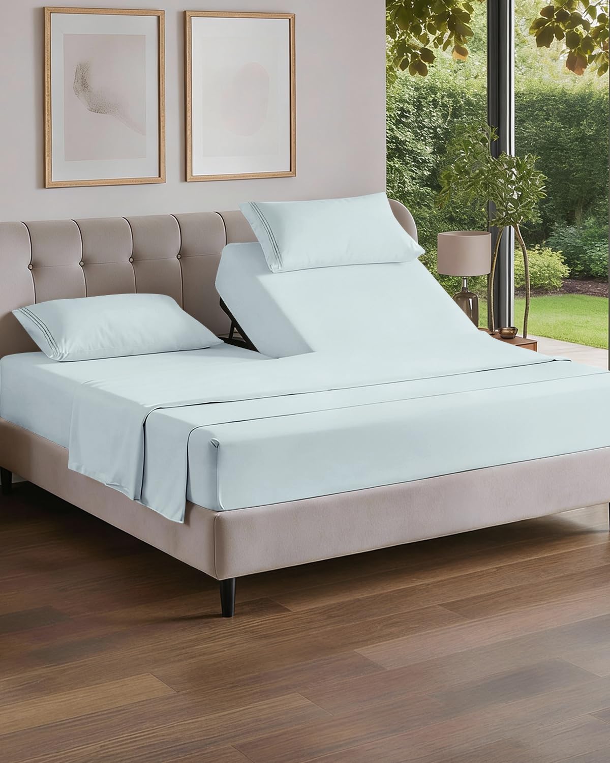 Cooling Sheet Set 4 Piece Ultra Soft Deep Pocket Breathable Bedding