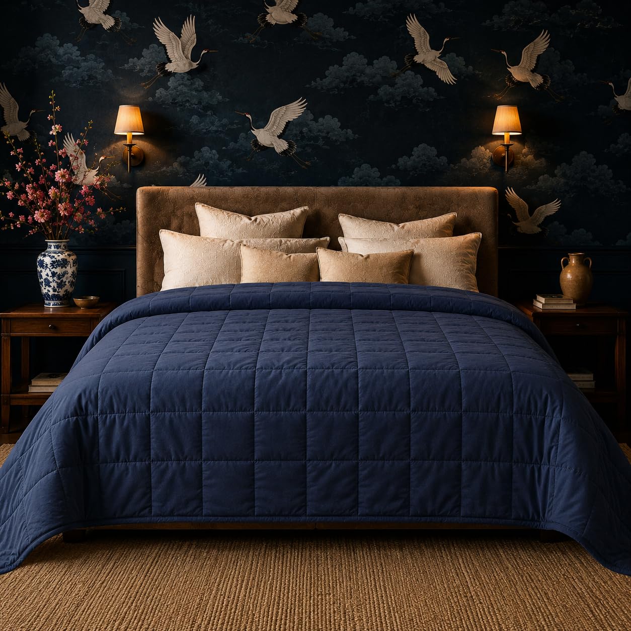 Weighted Blanket 400 Thread Count All Season Bed Throw Premium Comfort