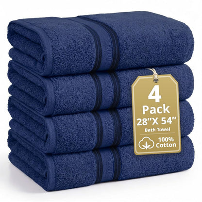 Zero Twist Cotton Bath Towel Set Quick Dry Ultra Absorbent Soft Towels