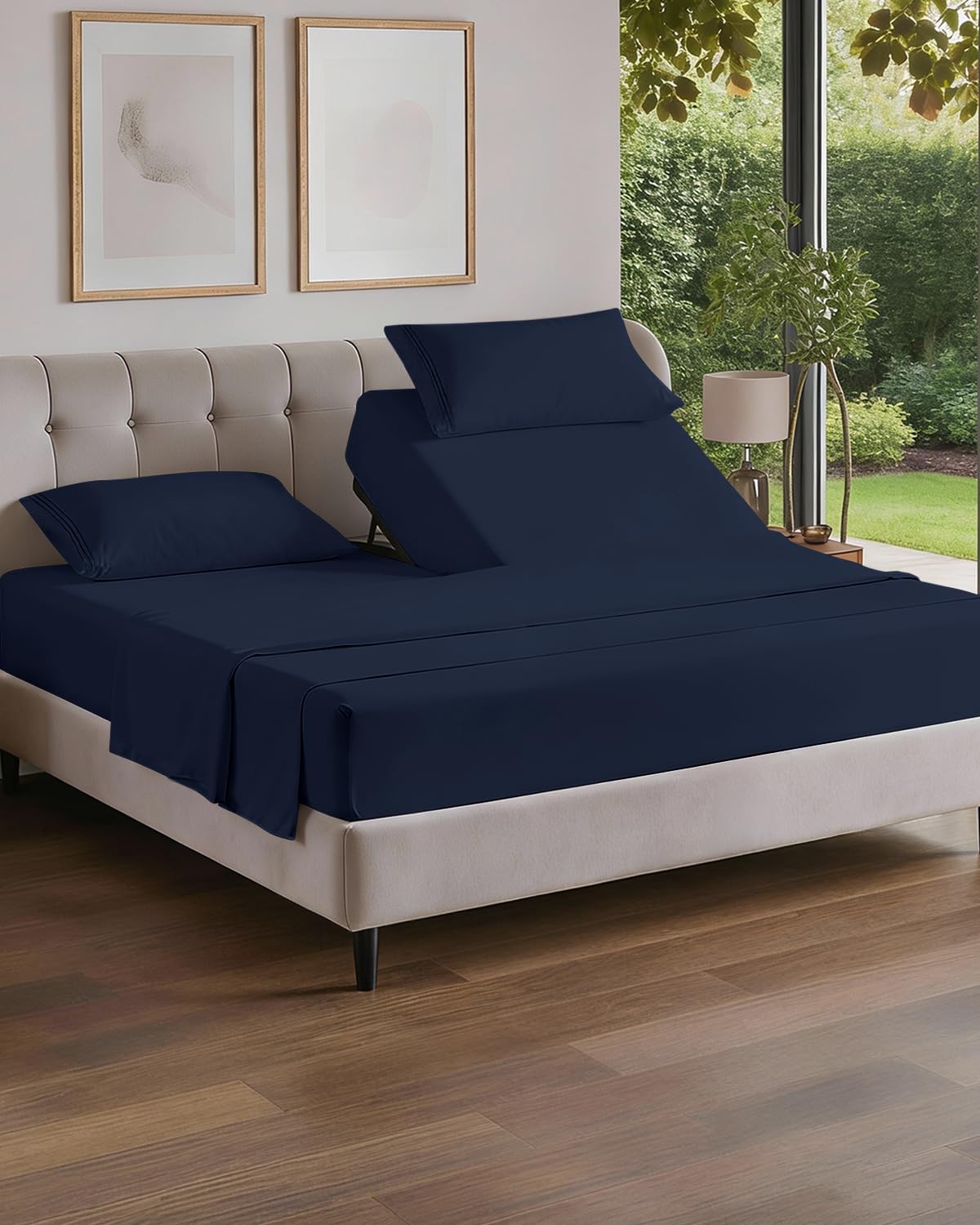 Cooling Sheet Set 4 Piece Ultra Soft Deep Pocket Breathable Bedding