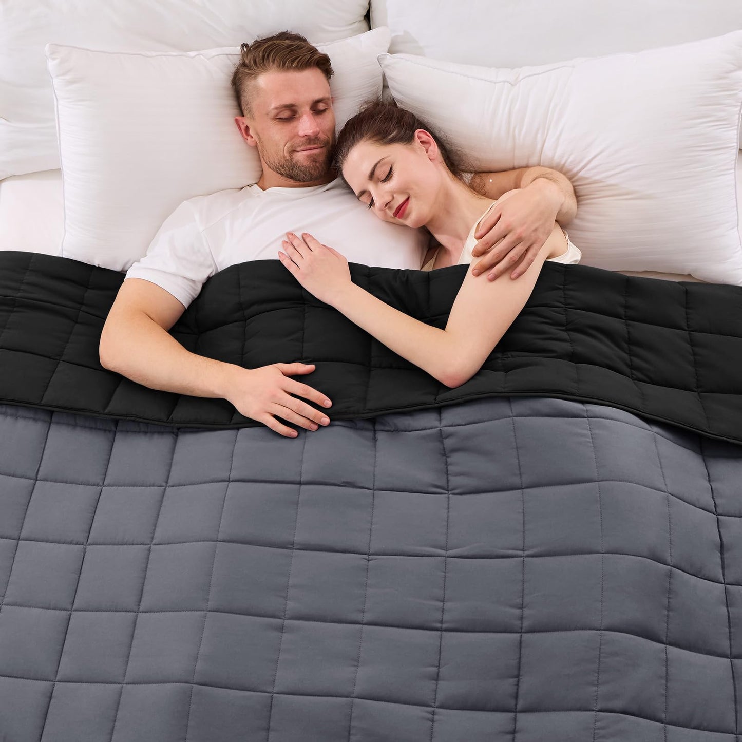 Cooling Weighted Blanket Microfiber Glass Bead Machine Washable Heavy Blanket