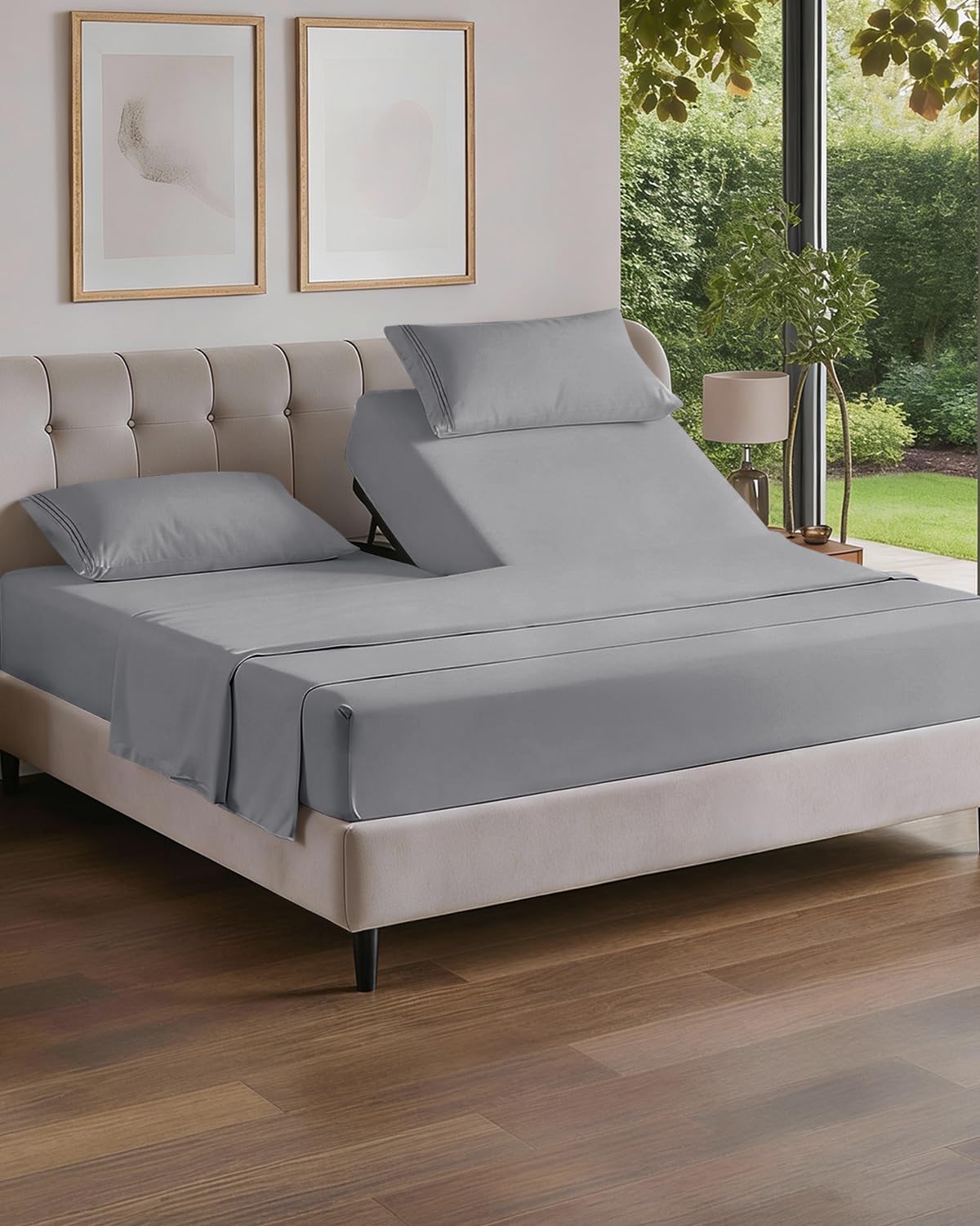 Cooling Sheet Set 4 Piece Ultra Soft Deep Pocket Breathable Bedding