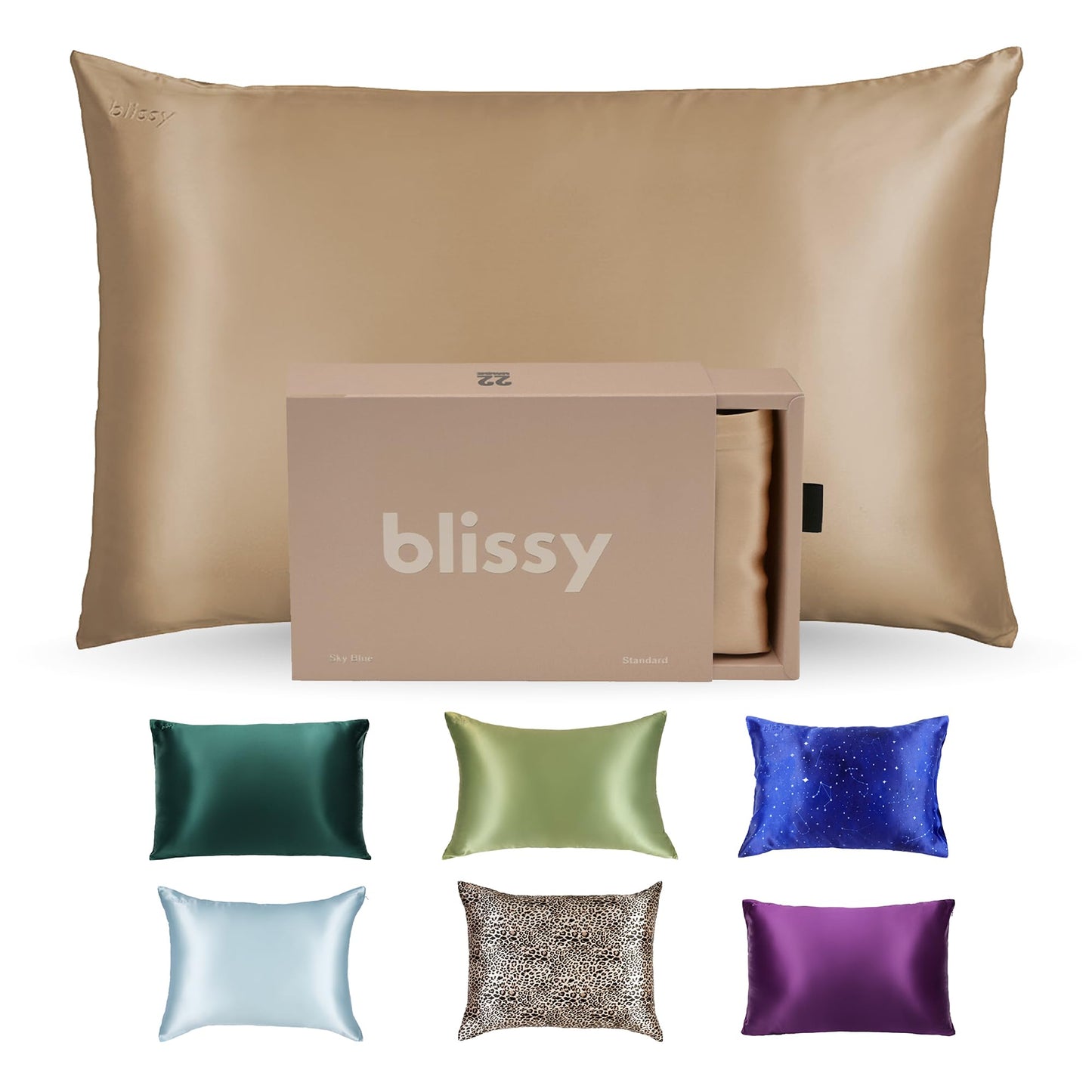 Silk Pillowcase 100% Mulberry Silk 22 Momme Smooth Hair Skin Pillow Cover