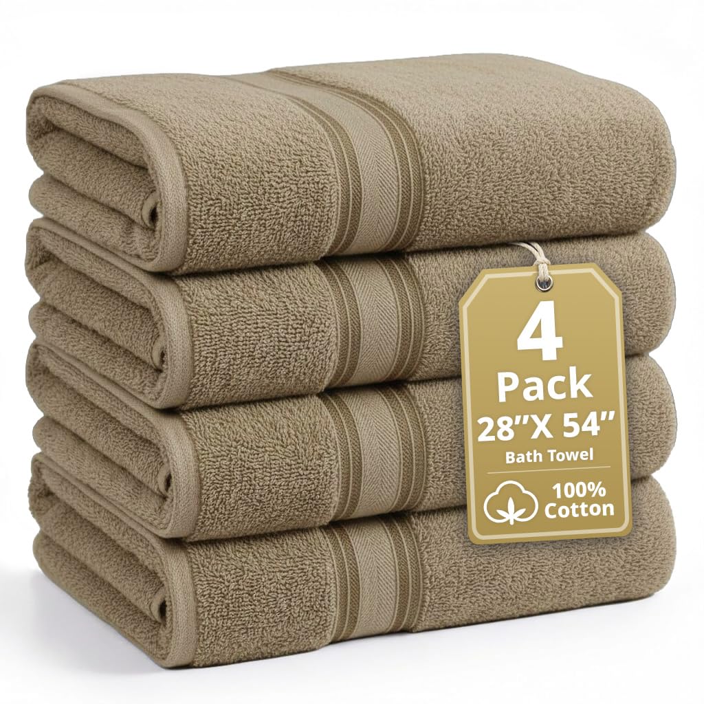 Zero Twist Cotton Bath Towel Set Quick Dry Ultra Absorbent Soft Towels
