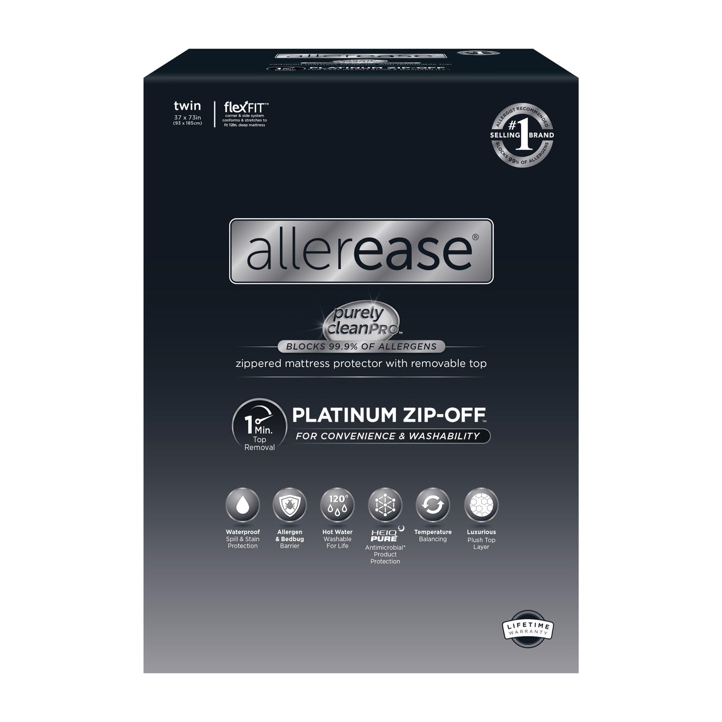 AllerEase Platinum Zip-Off Top Mattress Protector