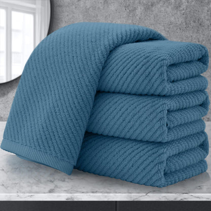 Cotton Bath Towel Set 6 Piece Soft Quick Dry Bathroom Towels Large Gift Set