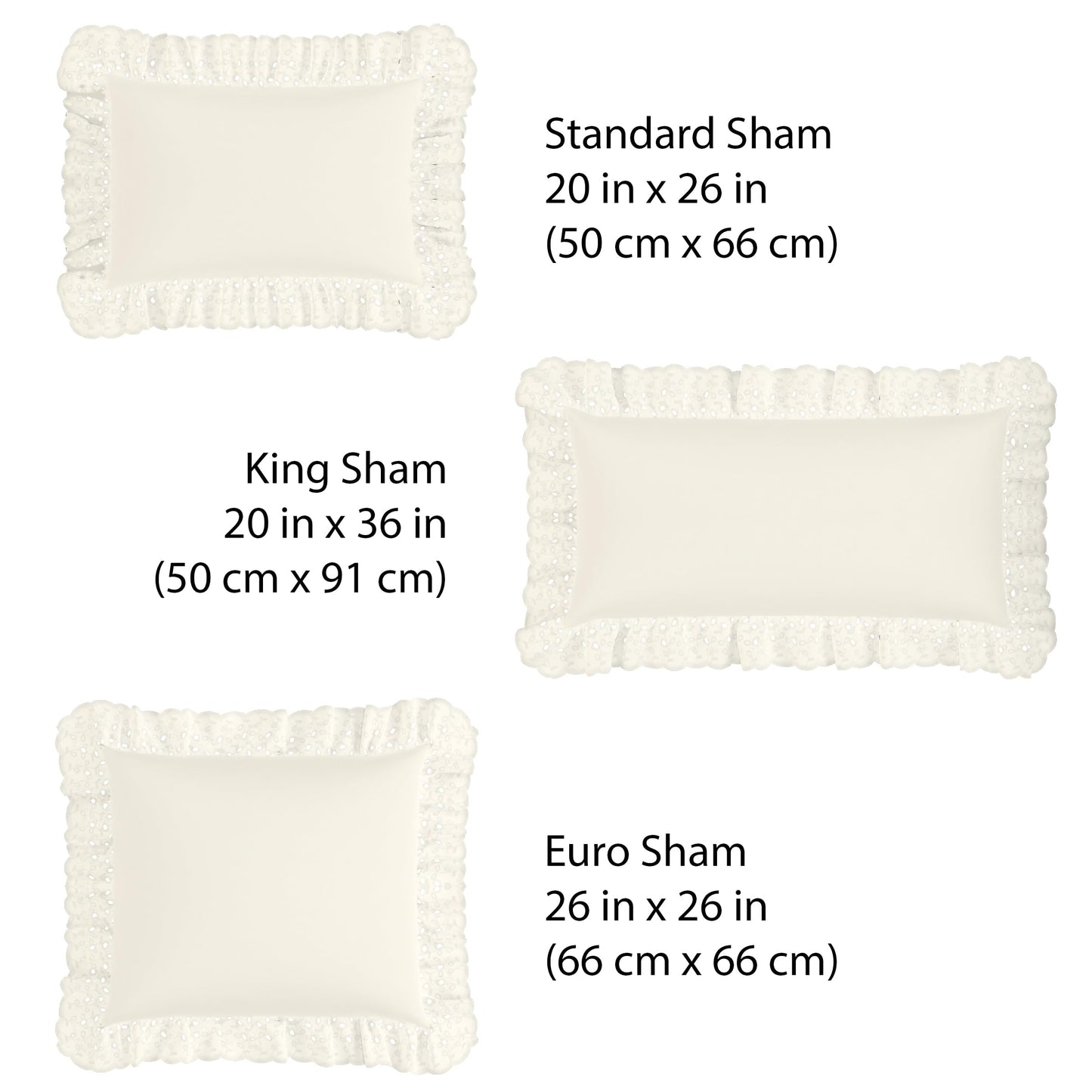 FRESH IDEAS Ruffled Bed Pillow Shams