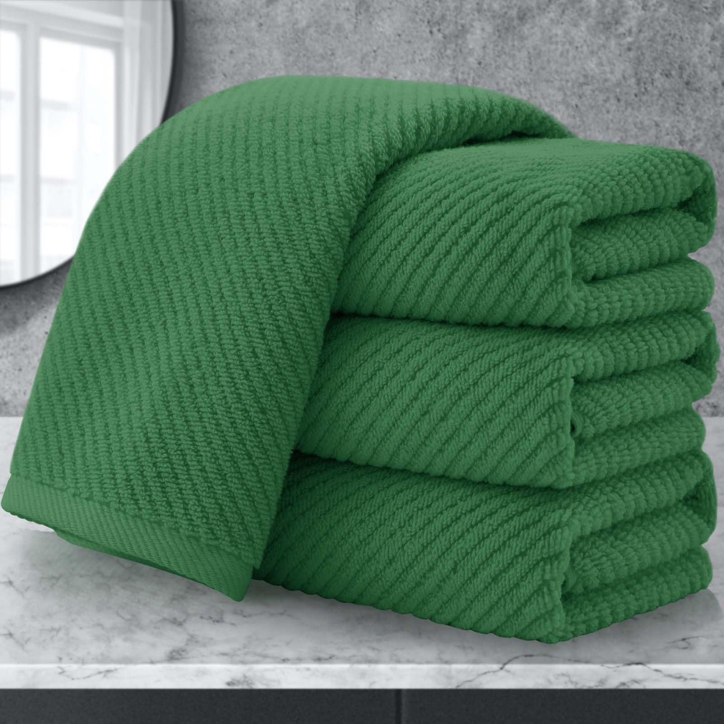 Cotton Bath Towel Set 6 Piece Soft Quick Dry Bathroom Towels Large Gift Set