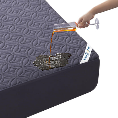 Quilted Waterproof Mattress Protector Deep Pocket Breathable Fitted Mattress Cover