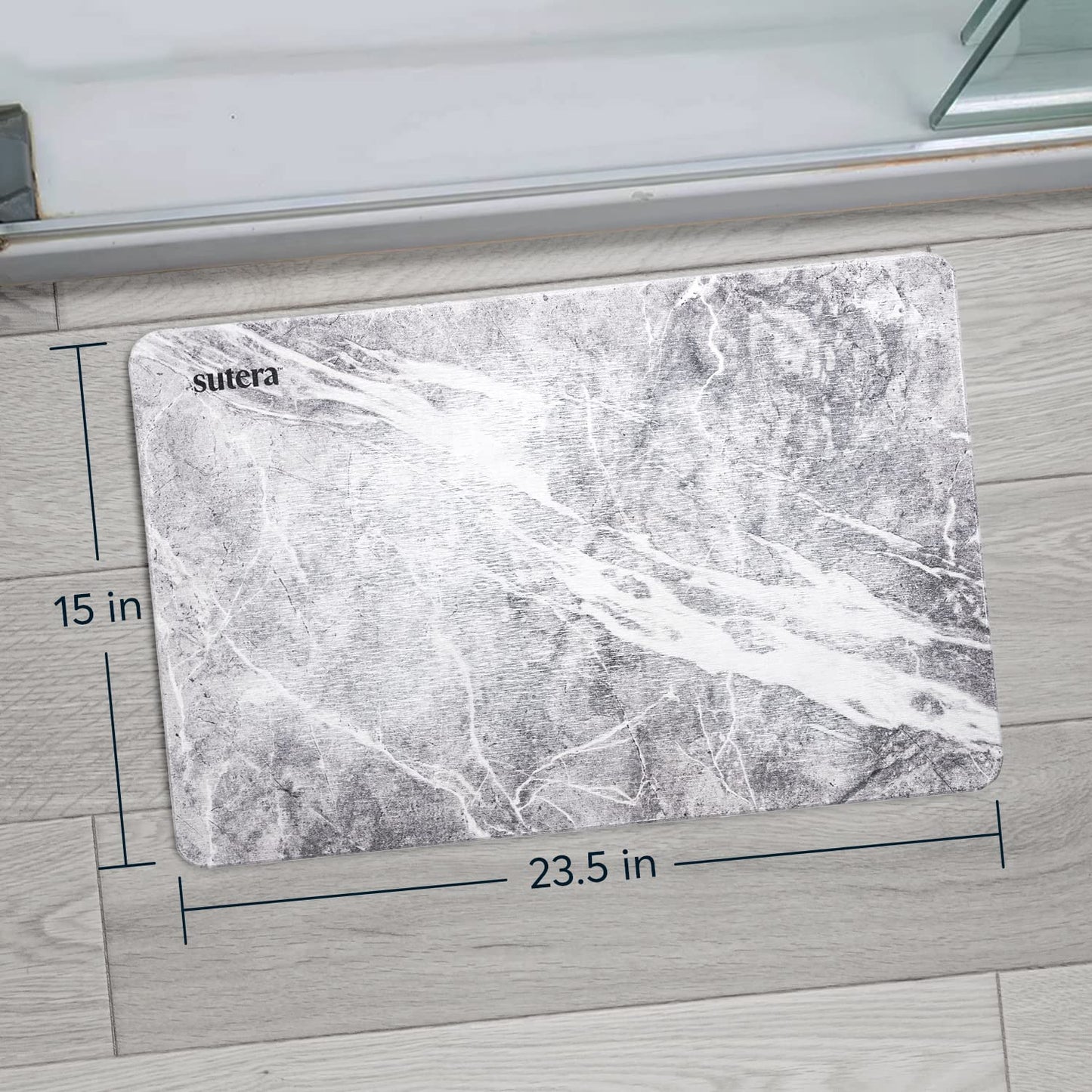 Diatomaceous Earth Bath Mat Quick Dry Non Slip Absorbent Bathroom Floor Mat