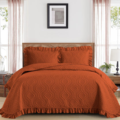 DJY Quilt Set Paisley Bedspread Soft Microfiber Bedding Set for All Season