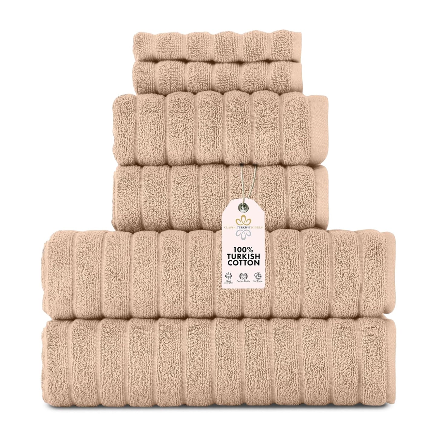 Turkish Cotton Luxury Towel Set Ultra Absorbent Spa Bath Towels