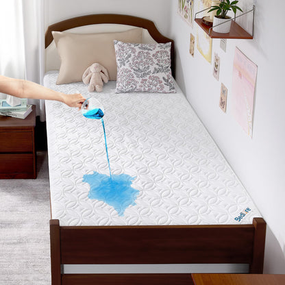 Quilted Waterproof Mattress Protector Deep Pocket Breathable Fitted Mattress Cover