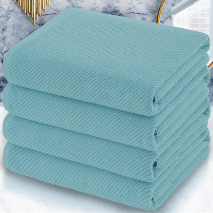 Cotton Bath Towel Set 6 Piece Soft Quick Dry Bathroom Towels Large Gift Set