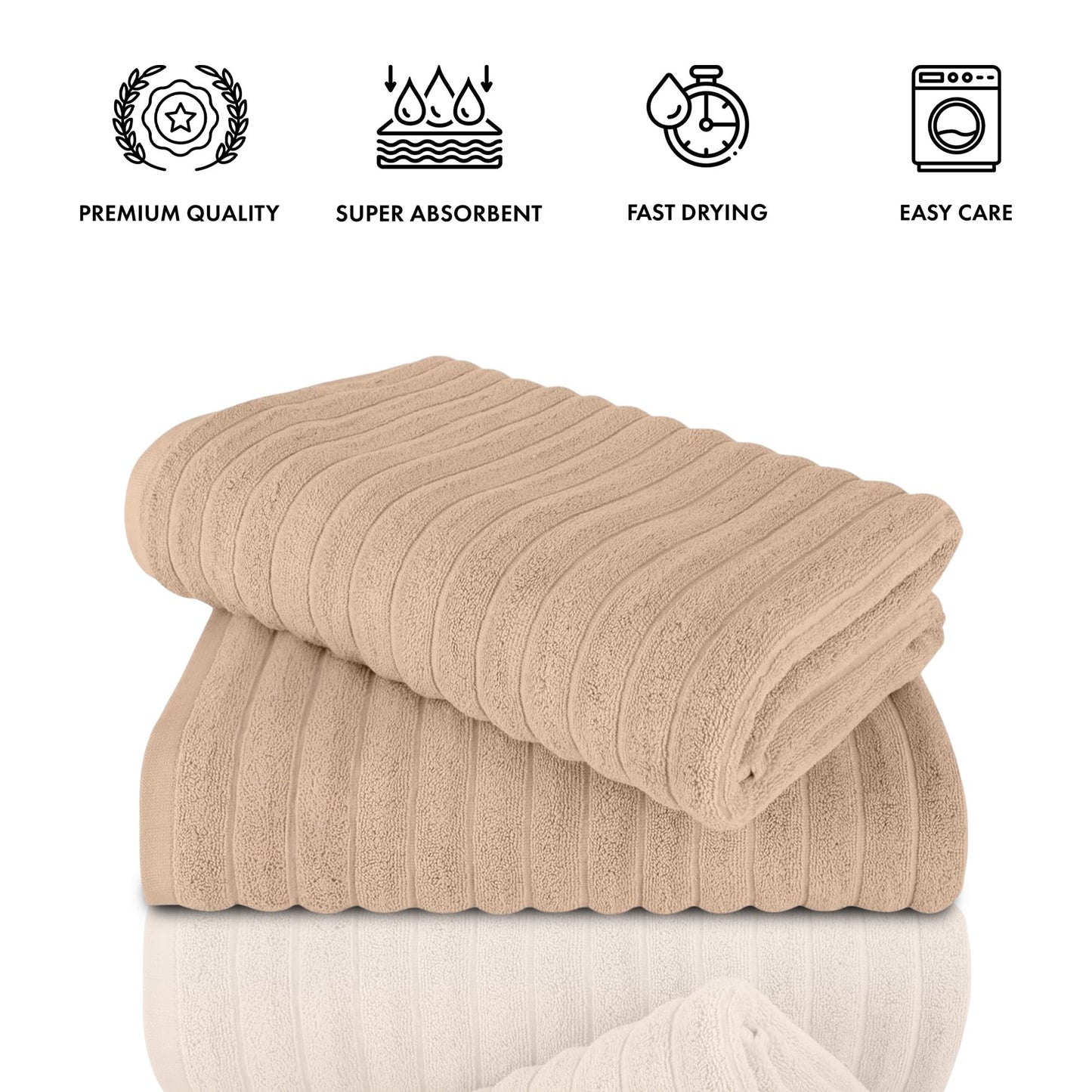 Turkish Cotton Luxury Towel Set Ultra Absorbent Spa Bath Towels