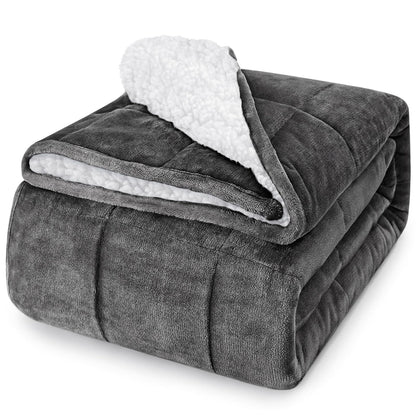 Cooling Weighted Blanket Microfiber Glass Bead Machine Washable Heavy Blanket