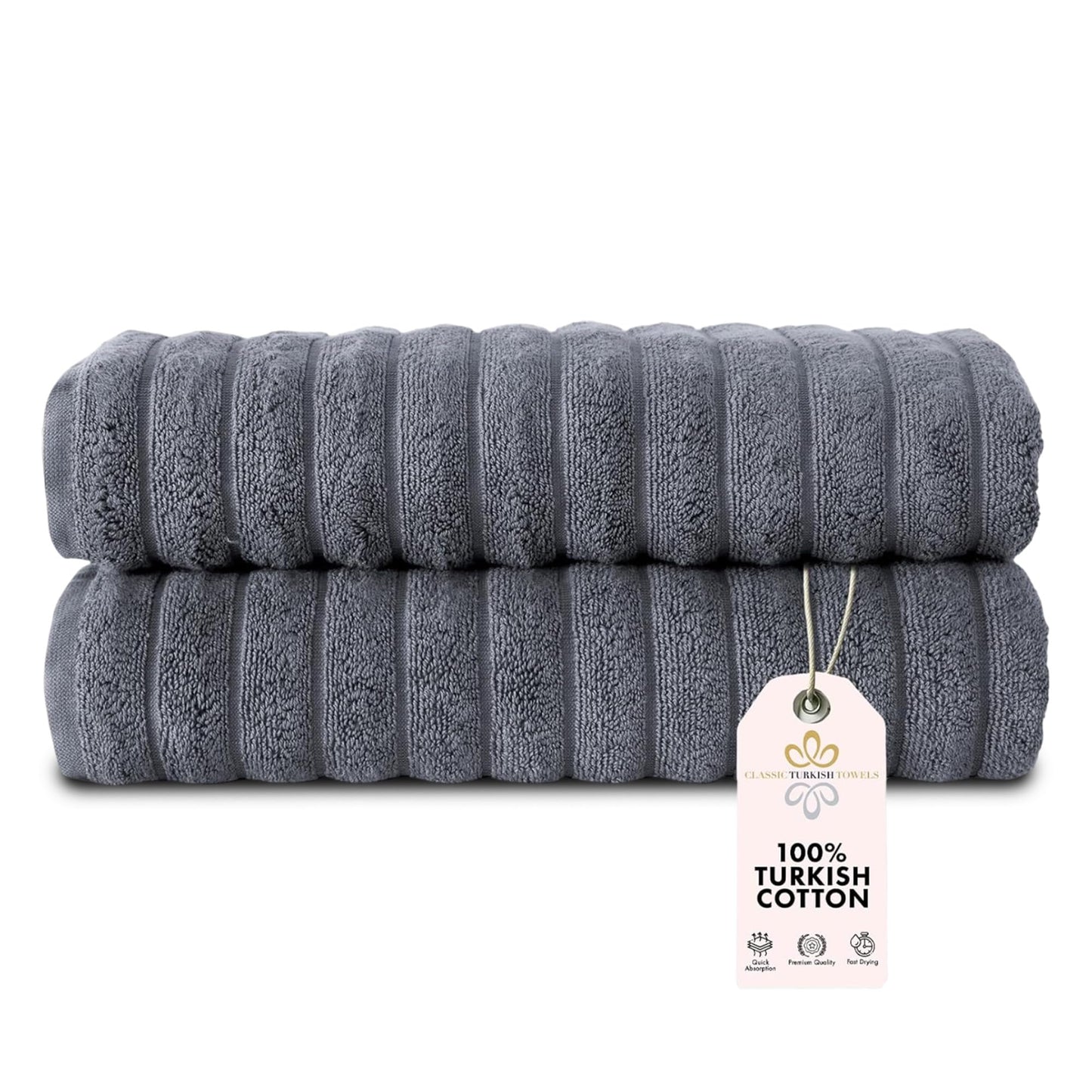 Turkish Cotton Luxury Towel Set Ultra Absorbent Spa Bath Towels