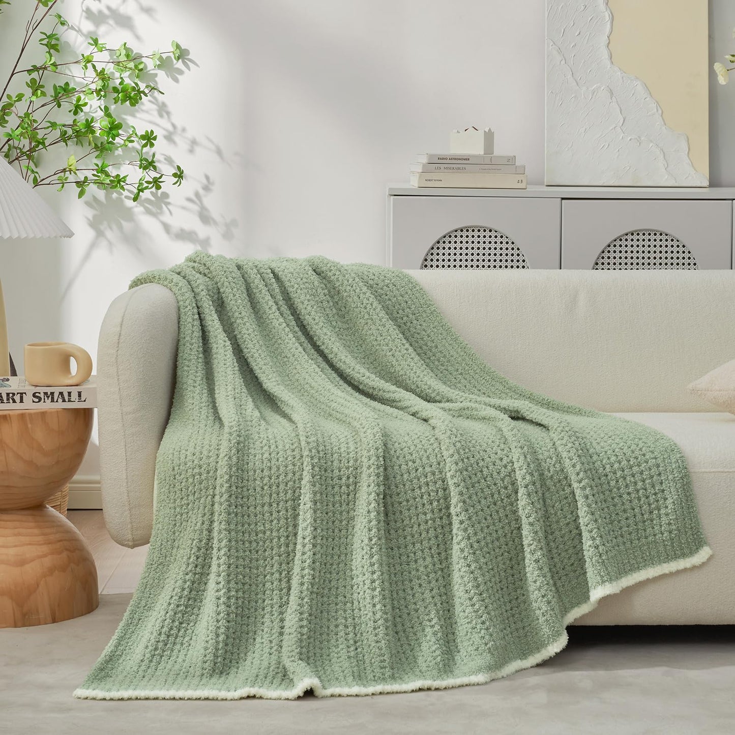 Waffle Throw Blanket Ultra Soft Lightweight Couch Bed Sofa Blanket