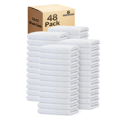 Cotton Washcloth Set 12x12 Kitchen Cleaning Cloths Commercial Grade Towels