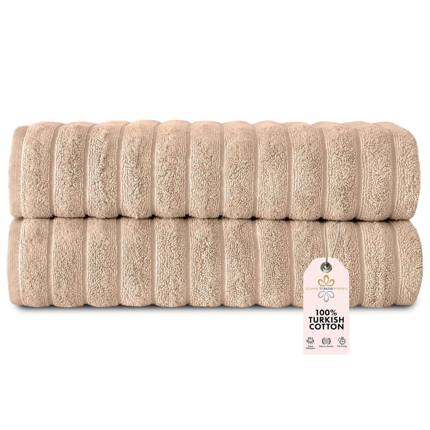 Turkish Cotton Luxury Towel Set Ultra Absorbent Spa Bath Towels