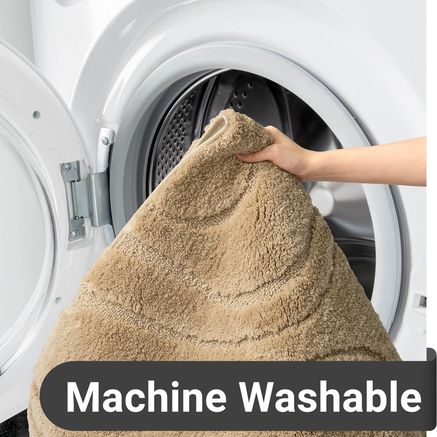Plush Microfiber Bath Rug Non Slip Absorbent Bathroom Floor Mat Machine Washable