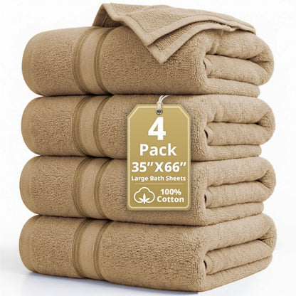 Zero Twist Cotton Bath Towel Set Quick Dry Ultra Absorbent Soft Towels