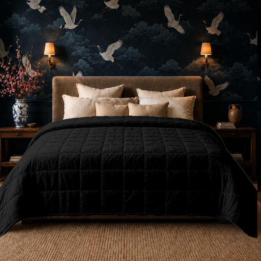 Weighted Blanket 400 Thread Count All Season Bed Throw Premium Comfort
