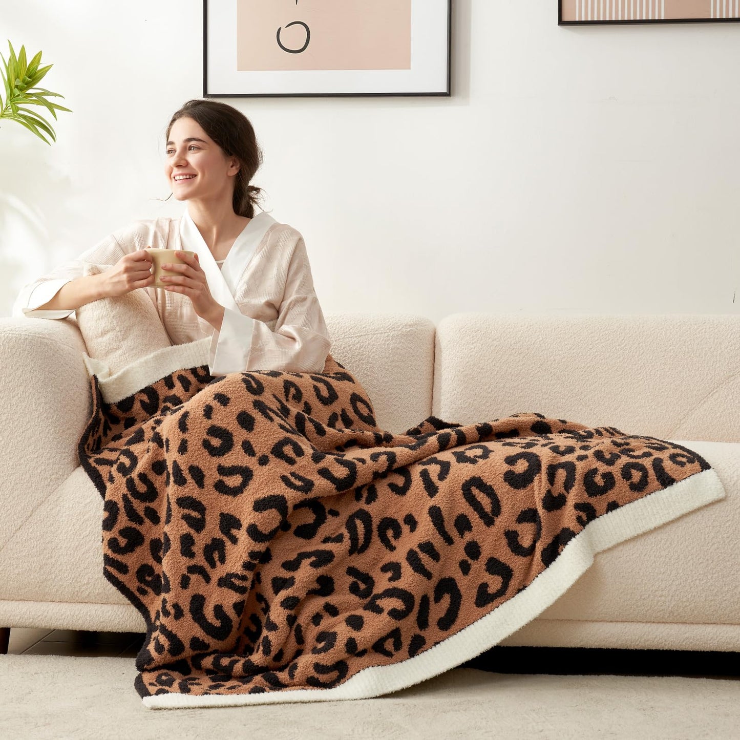 Checkered Microfiber Throw Blanket Soft Couch Sofa Bed Decorative Blanket