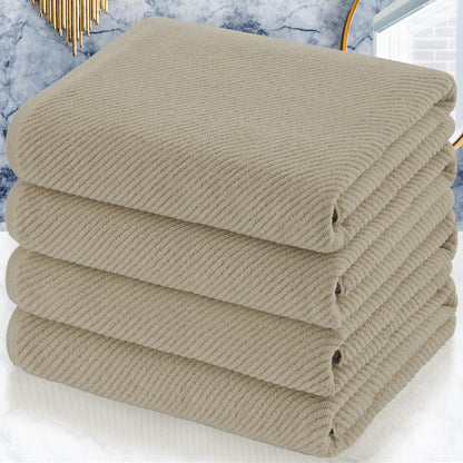 Cotton Bath Towel Set 6 Piece Soft Quick Dry Bathroom Towels Large Gift Set