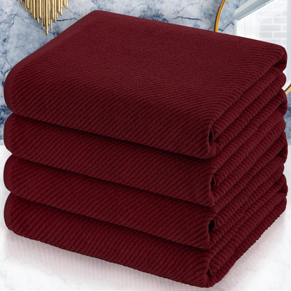 Cotton Bath Towel Set 6 Piece Soft Quick Dry Bathroom Towels Large Gift Set