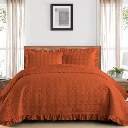 DJY Quilt Set Paisley Bedspread Soft Microfiber Bedding Set for All Season