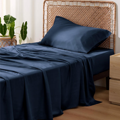 Bamboo Cooling Sheet Set Deep Pocket Silky Breathable Hotel Luxury Bedding