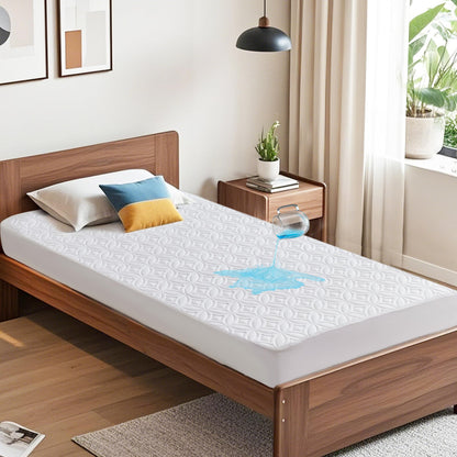 Quilted Waterproof Mattress Protector Deep Pocket Breathable Fitted Mattress Cover