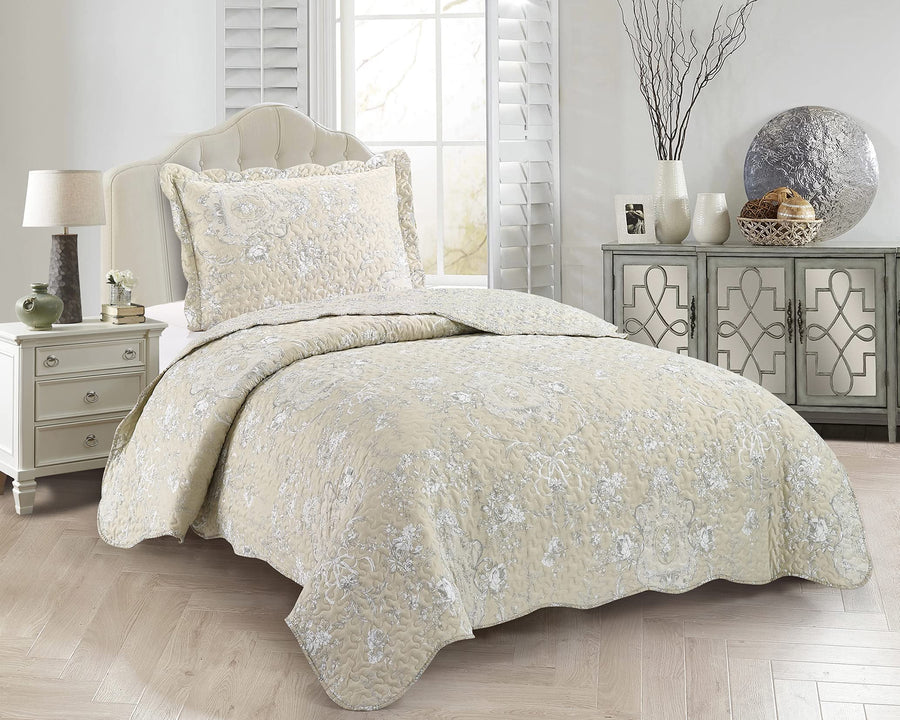 Patchwork Quilt Set Reversible Lightweight All Season Coverlet Bedding