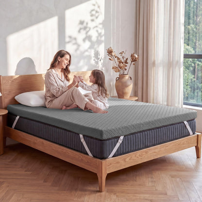 VALUXE Gel Memory Foam Mattress Topper with Washable Cover