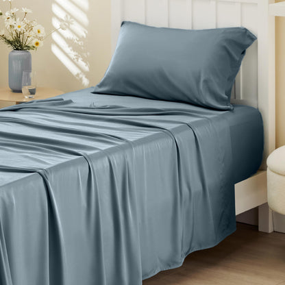 Bamboo Cooling Sheet Set Deep Pocket Silky Breathable Hotel Luxury Bedding