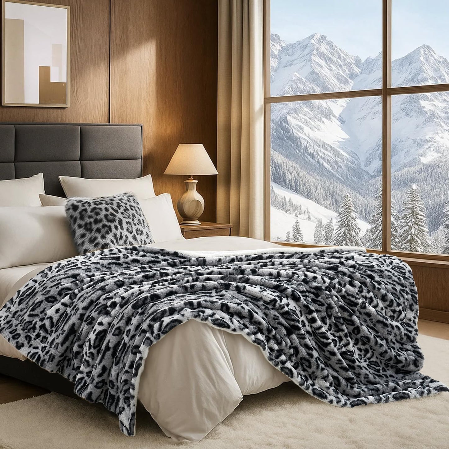 Faux Fur Sherpa Throw Blanket Double Sided Soft Fluffy Warm Couch Bed Blanket
