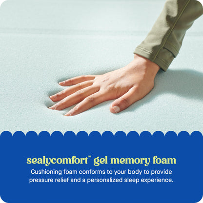 Sealy Dreamlife Gel Memory Foam Mattress Topper with Cooling Cover, Multiple Sizes