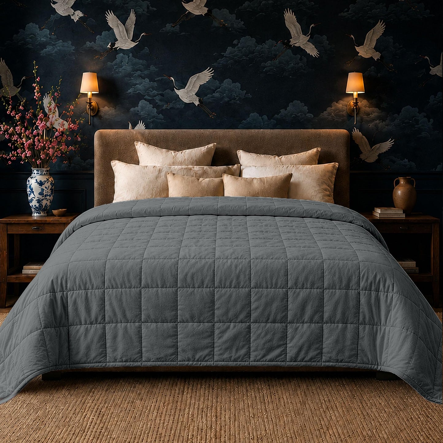 Weighted Blanket 400 Thread Count All Season Bed Throw Premium Comfort