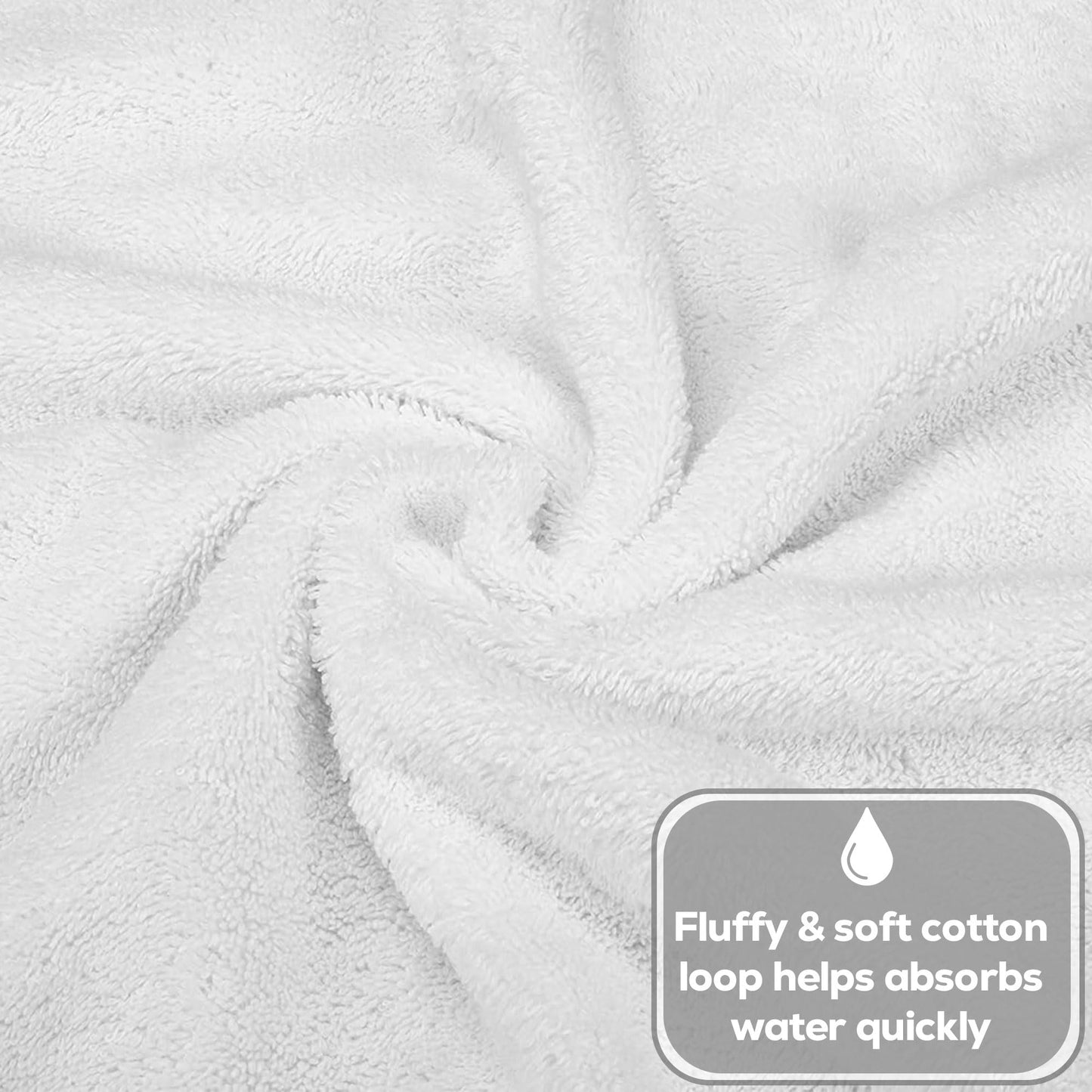 Ring Spun Cotton Bath Towel Set Hotel Spa Soft Absorbent Towels 27x54