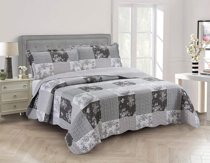Patchwork Quilt Set Reversible Lightweight All Season Coverlet Bedding
