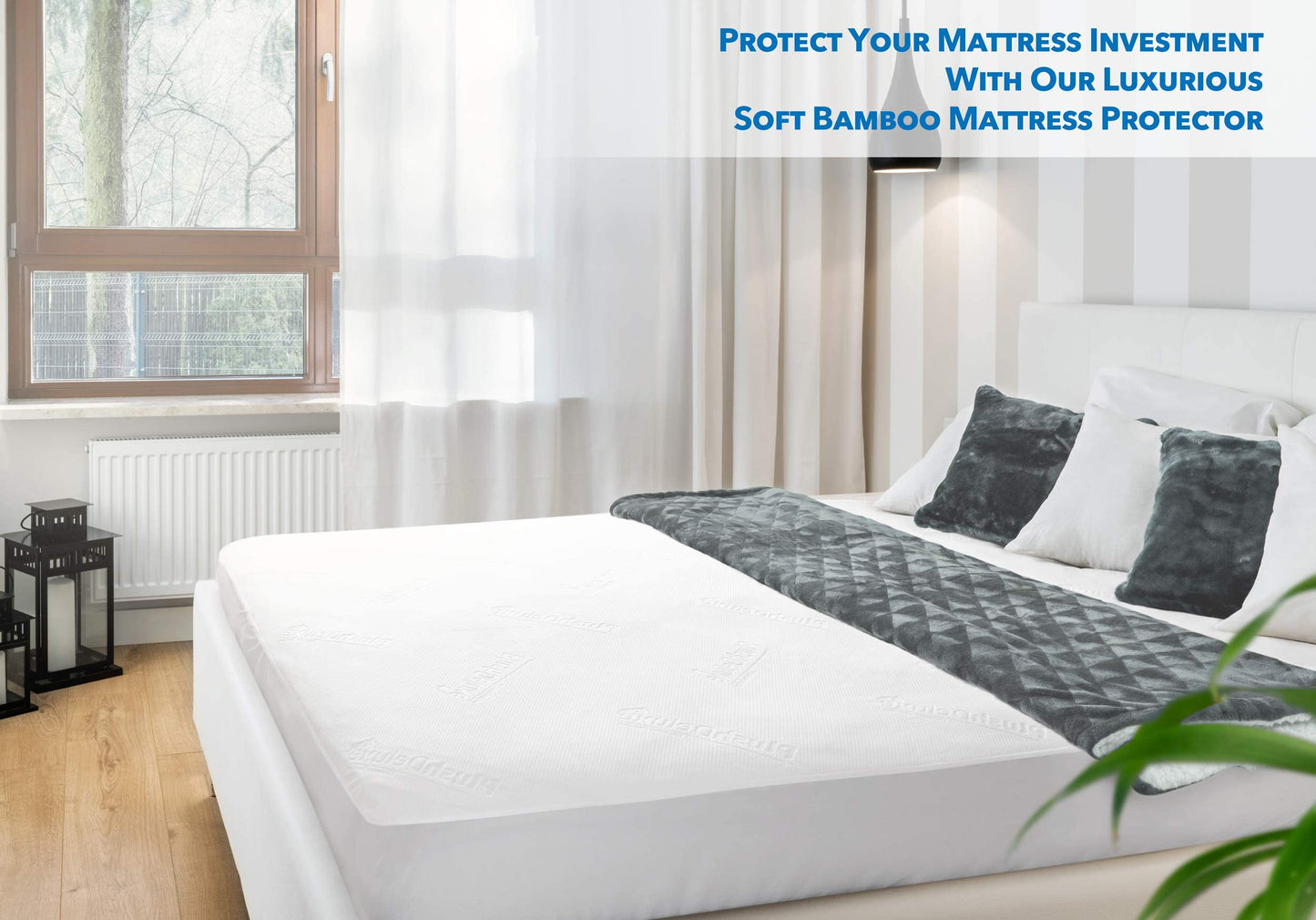 Bamboo Waterproof Mattress Protector Ultra Soft Breathable Deep Pocket Bed Cover