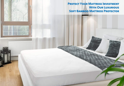 Bamboo Waterproof Mattress Protector Ultra Soft Breathable Deep Pocket Bed Cover