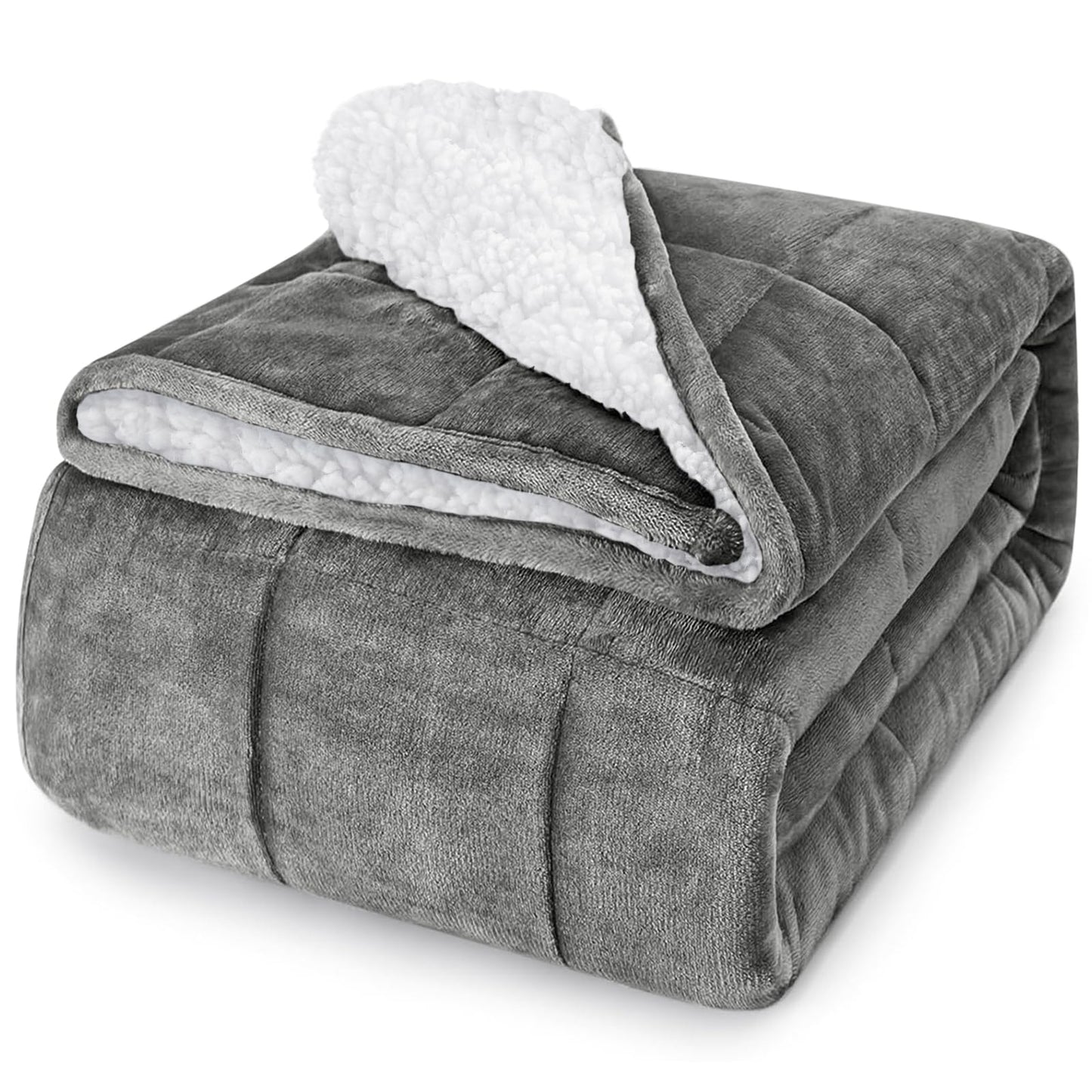Cooling Weighted Blanket Microfiber Glass Bead Machine Washable Heavy Blanket