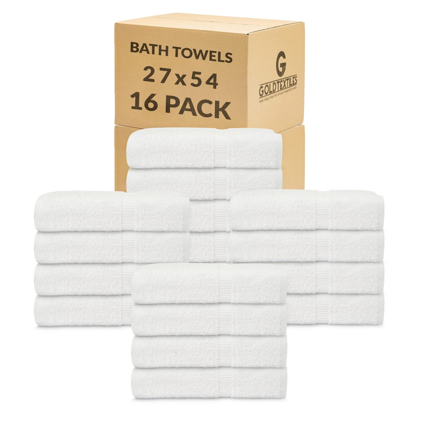 Ring Spun Cotton Bath Towel Set Hotel Spa Soft Absorbent Towels 27x54