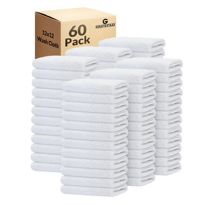 Cotton Washcloth Set 12x12 Kitchen Cleaning Cloths Commercial Grade Towels